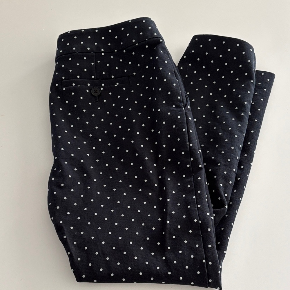 4 Loft Petites Black Polka Dot Pants